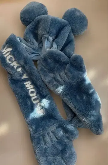 미키마우스 귀도리 모자 장갑 포함