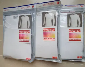 유니클로 히트텍 크루넥 T 칠부 소매 화이트 M 3장 세트