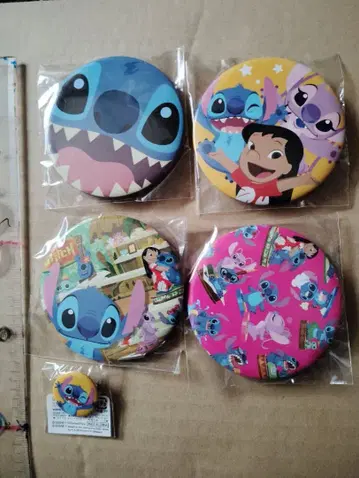 디즈니 스토어 릴로 & 스티치 캔뱃지 스티치 세트