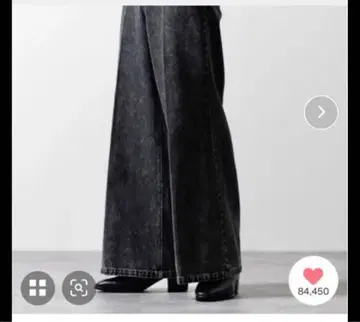 CLELVintage 디자인 플레어 데님 팬츠 그레이