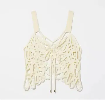 Eaphi EMBROIDERY CORD VEST 아이보리