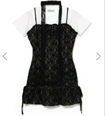 즉시 구매 bubbles 버블스 레이스 개더 원피스 미니 블랙