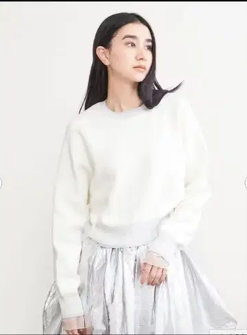 [새상품급] AEWEN MATOPH 스무스 바이컬러 리브 크루넥 니트