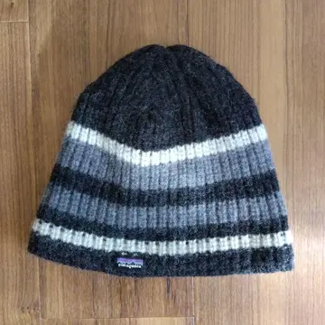 Patagonia 니트 모자 블랙 그레이 화이트