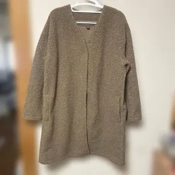 유니클로 보아 롱 자켓 브라운 XL 사이즈 유니클로 빅 사이즈