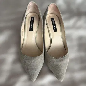 오데트 에 오딜 블루 그레이 스웨이드 스틸레토 하이힐