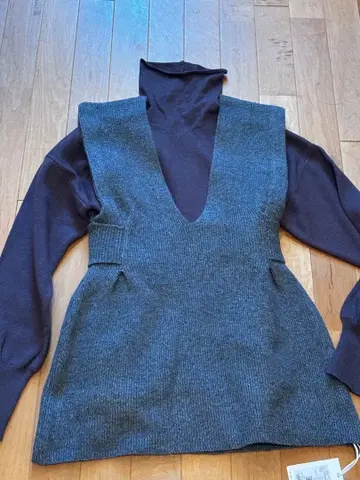 택 포함 STYLEMIXER (스타일믹서) 2피스 베스트 하이넥 니트