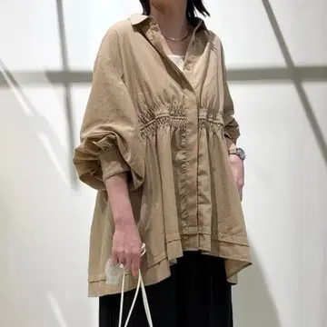 LEPSIM 렙심 허리 셔링 긴팔 블라우스