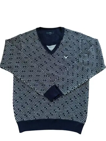 Callaway 네이비 V넥 스웨터 남성용
