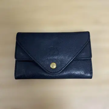 IL BISONTE 네이비 가죽 지갑