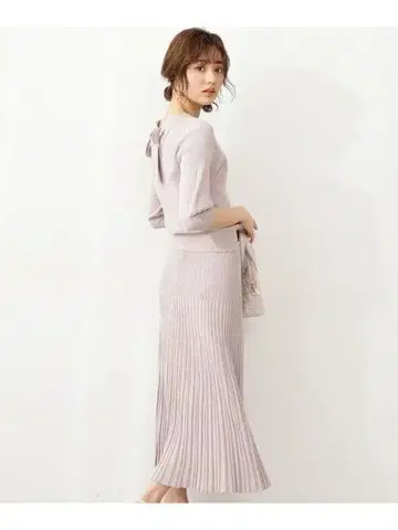 [ 새상품급 ] 백리본 니트 셋업