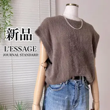 [ 새상품 ] [ 2024AW ] L'ESSAGE 페더얀 베스트 퍼 니트