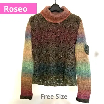 모헤어 스웨터 터틀넥 알파카 Roseo 로제오 크로셰 뜨개질