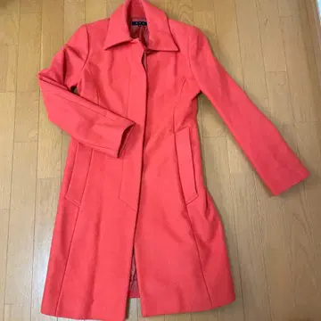 axc 로트레아몽 오렌지 롱 코트