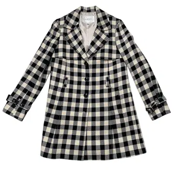 JILL STUART 블록 체크 패턴 코트 M