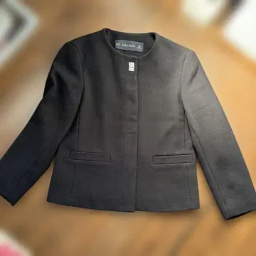 ZARA BASIC 블랙 노카라 자켓 XS