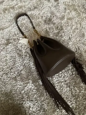 택 포함 새상품 ZARA 프린지 숄더백 복조리