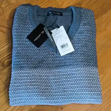 HENRI-LUC CHAPUIS 새상품 택 포함 바이컬러 니트 울