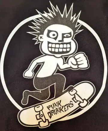 PUNK DRUNKERS 펑크 드렁커스 PXDX 후드티 블랙 L 속기모