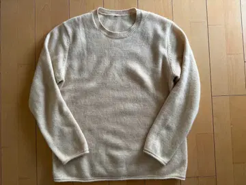 MUJILabo 신사 자연 그대로의 캐시미어 크루넥 니트 M