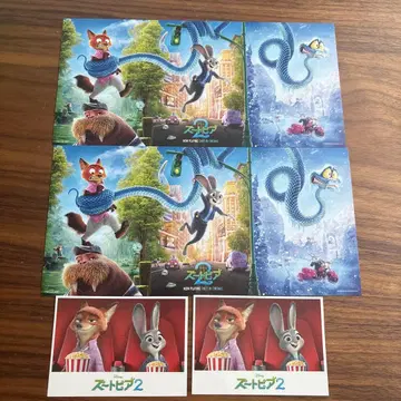 주토피아 2 혜택 엽서 주토피아 극장 스마트폰 스티커