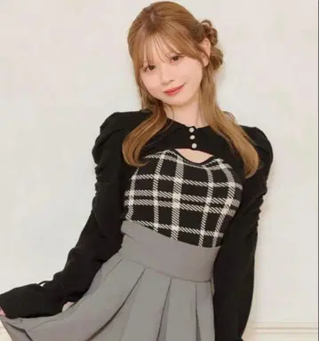 apres jour 아프레 주르 소매 리본 니트 앙상블