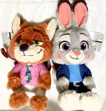 디즈니 주토피아 2 봉제 인형 백팩 닉 와일드 주디 홉스