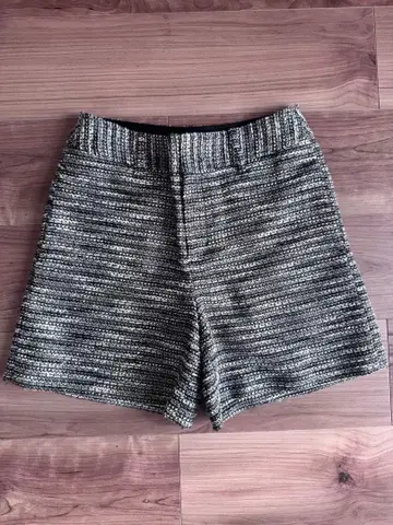 트위드 숏팬츠 블랙.화이트.골드 라메 사이즈 36