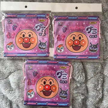 후지야 호빵맨 미니 복조리 포도 구미 3개 세트