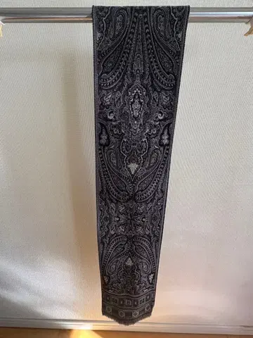 ETRO 스톨 블랙/그레이 180 x 20