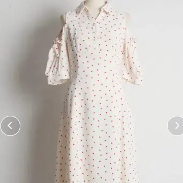 tocco 하트 무늬 오프숄더 원피스