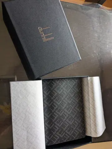 미사용 새상품 던힐 dunhill 블랙 패턴 카드 케이스