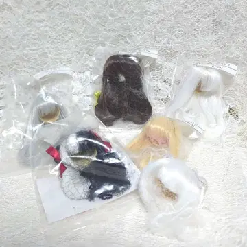 인형 가발 3.5~4인치 6개 세트