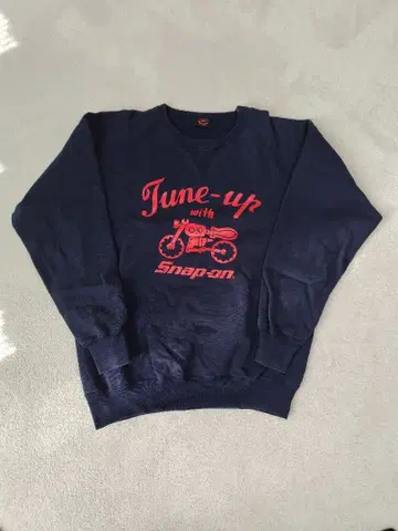 Snap-on 바이크 디자인 맨투맨 네이비