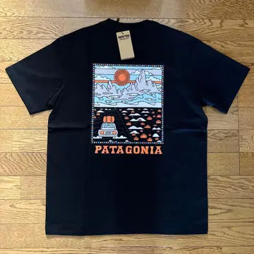 PATAGONIA 그래픽 티셔츠 블랙