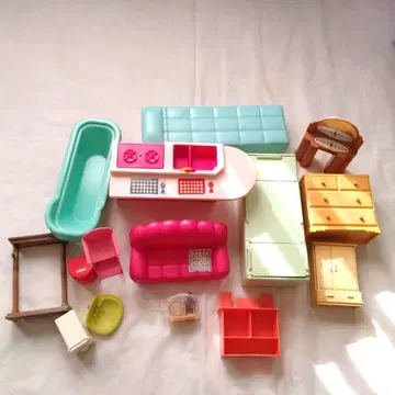 헤이세이 레트로 리카짱용 가구 세트 12점