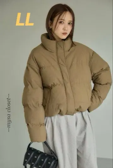 mysa 다나카 리나 다운 자켓 브라운 LL 사이즈