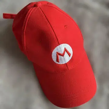 마리오 로고 빨간색 캡