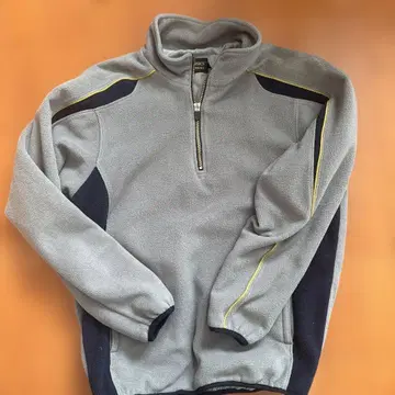 야구 아식스 S 그레이 플리스 자켓 하프 지퍼