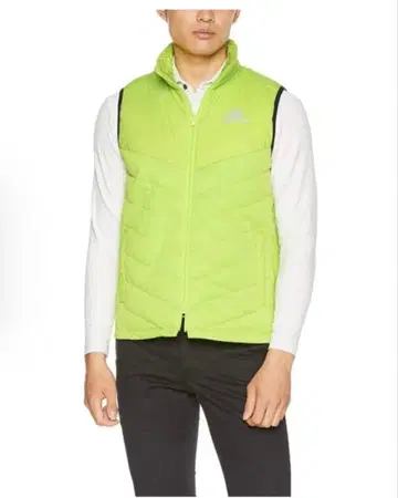 adidas 형광 그린 다운 베스트 사이즈 LL