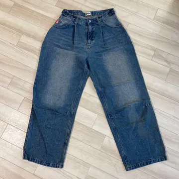 9090 인기 와이드 데님 팬츠