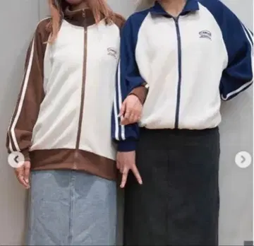 트랙 자켓 와플 브라운