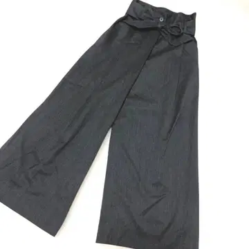 [ 새상품급 ] BACCA 그레이 팬츠 와이드 팬츠 s 리본