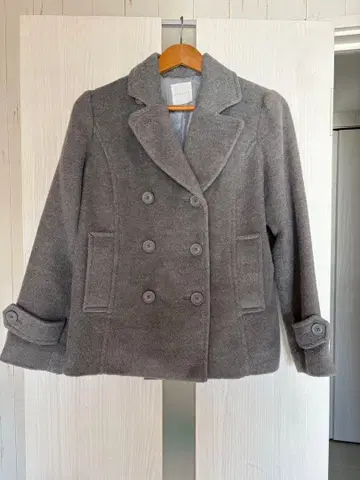 LOWRYSFARM 그레이 더블 브레스트 코트 M 사이즈