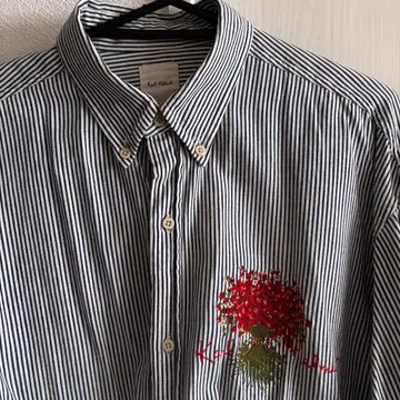 Karl Helmut 스트라이프 셔츠 꽃무늬 자수