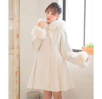 로지타 ROJITA 백리본 후디 코트 화이트