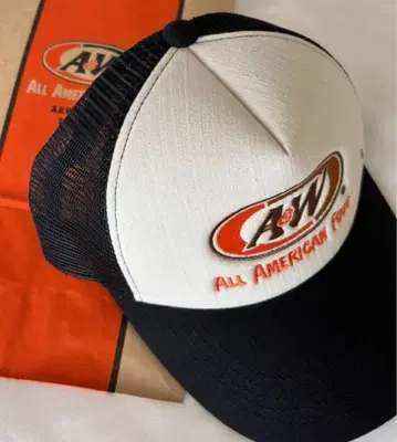 오키나와 구매 [ 블랙 ] A&W 메쉬 로고 캡 택 포함 새상품 2