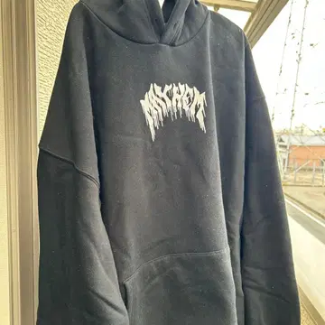 블랙 XL 그래픽 후드티