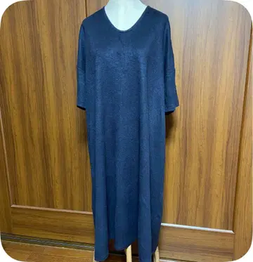 미즈이로 인드 Mizuiro ind 니트 원피스 네이비