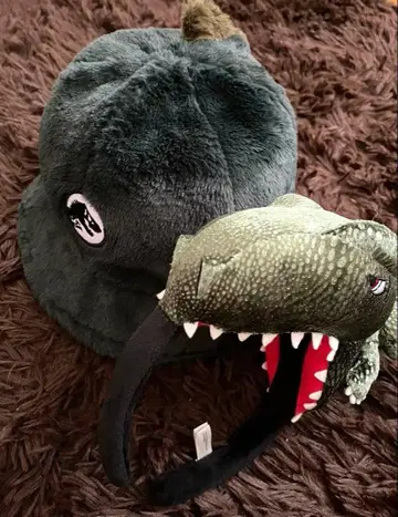 유니버셜 USJ 공룡 머리띠 모자 세트 쥬라기 공원